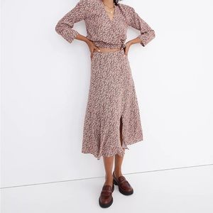 Madewell midi floral skirt size 4